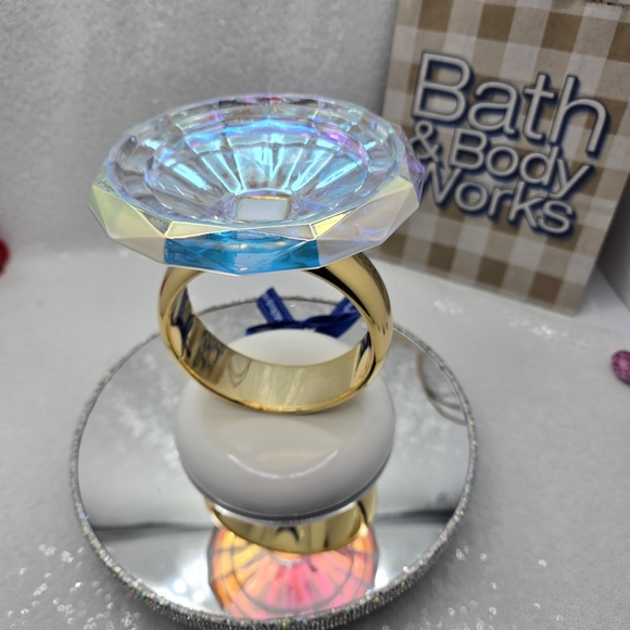 Wedding Engagement Ring Pedestal Wick Candle Holder Bath and